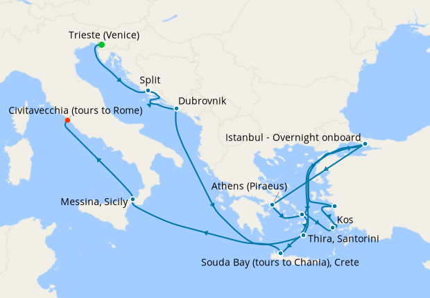 Cruise Itinerary Map