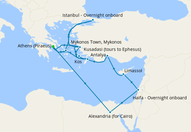 Cruise Itinerary Map