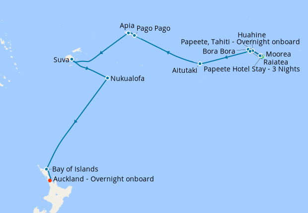 Cruise Itinerary Map