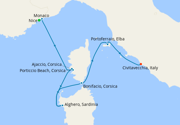 Cruise Itinerary Map