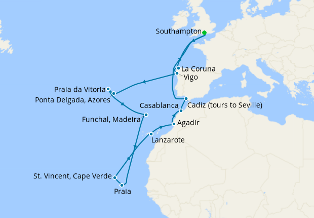 Cruise Itinerary Map