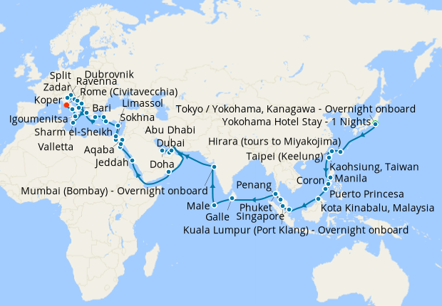 Cruise Itinerary Map