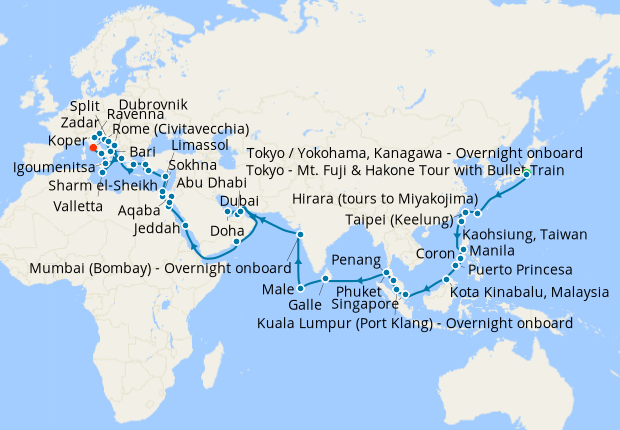 Cruise Itinerary Map