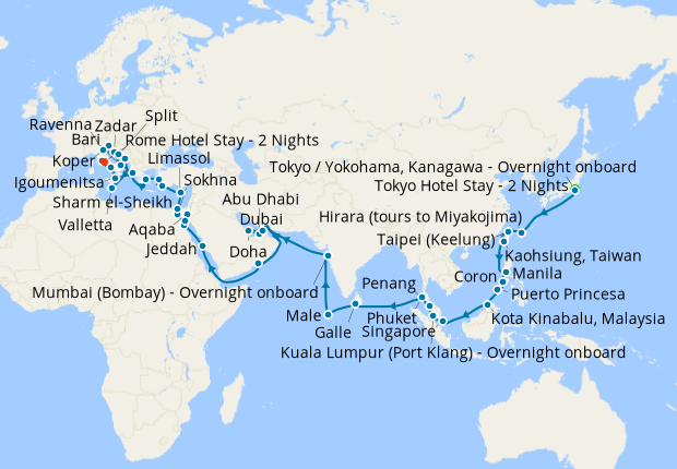 Cruise Itinerary Map