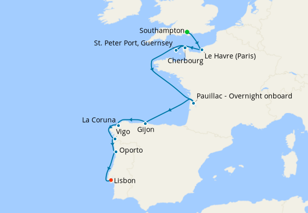 Cruise Itinerary Map