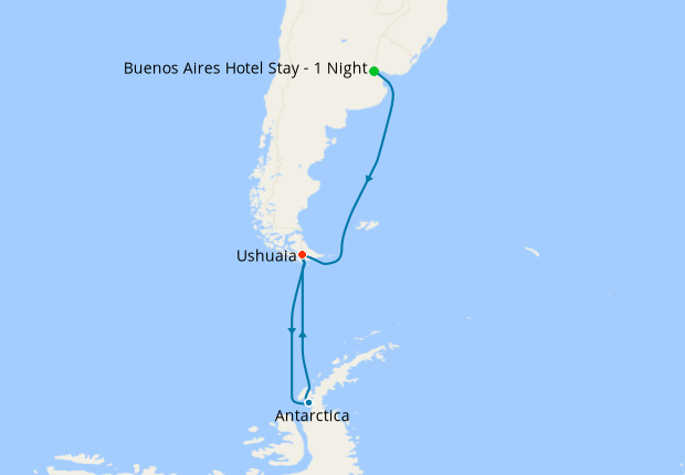 Map of the cruise map
