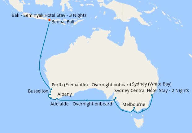 Map of the cruise map