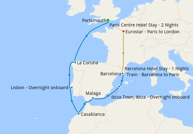 Cruise Itinerary Map