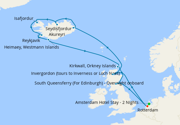 Cruise Itinerary Map