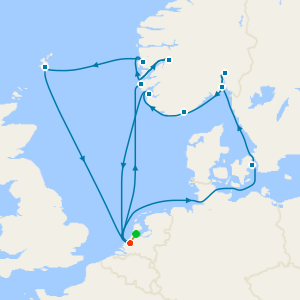 Norwegian Fjords with Scotland & Copenhagen from Rotterdam with Amsterdam Stay