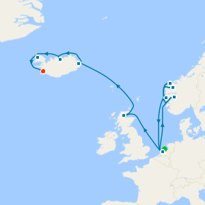 Fjords of Norway & Iceland with Amsterdam and Reykjavik Stays