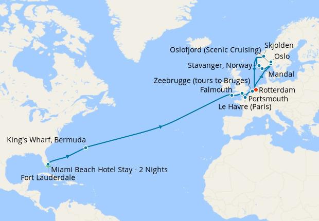 Cruise Itinerary Map