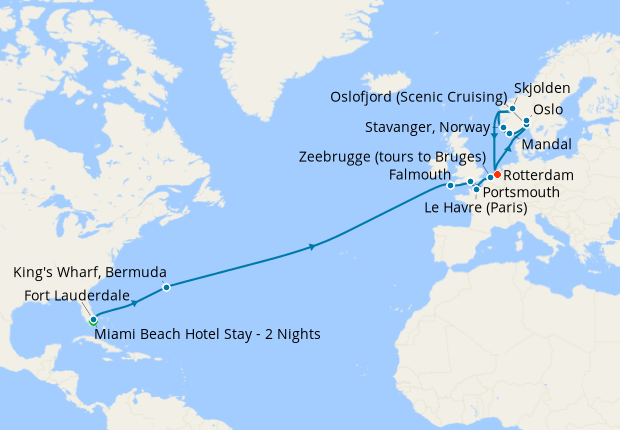 Cruise Itinerary Map