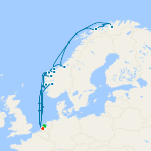Norwegian Fjords, Nordfjord & Northern Lights from Rotterdam with Amsterdam Stay