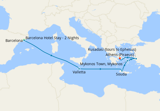 Cruise Itinerary Map