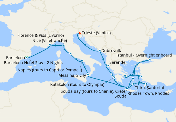 Cruise Itinerary Map