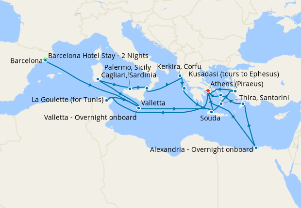 Cruise Itinerary Map