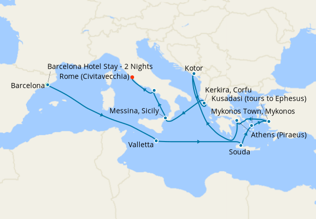Cruise Itinerary Map