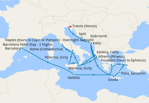 Cruise Itinerary Map