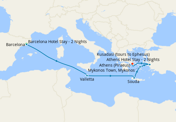 Cruise Itinerary Map