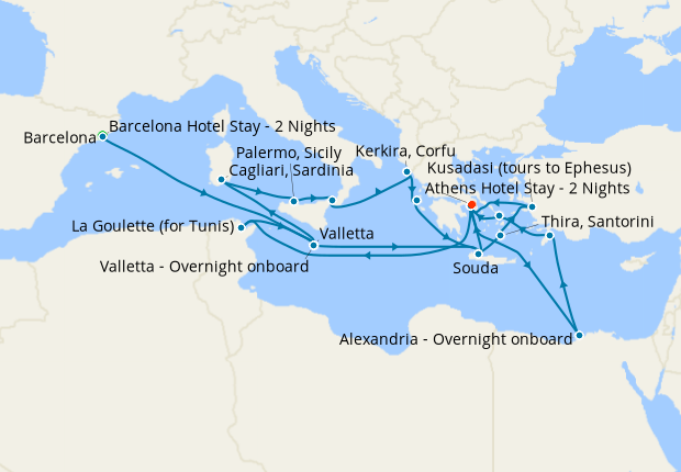 Cruise Itinerary Map