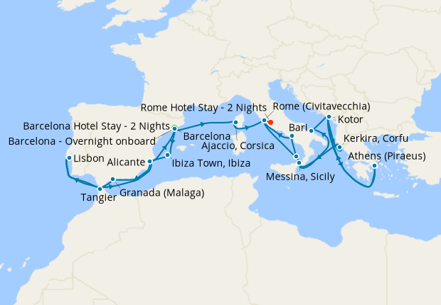 Cruise Itinerary Map