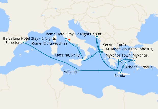 Cruise Itinerary Map