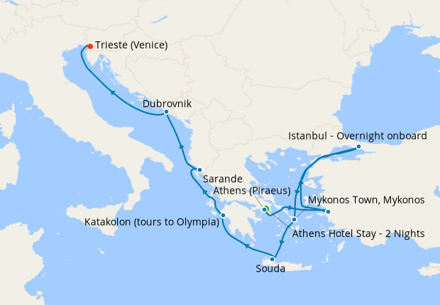 Cruise Itinerary Map