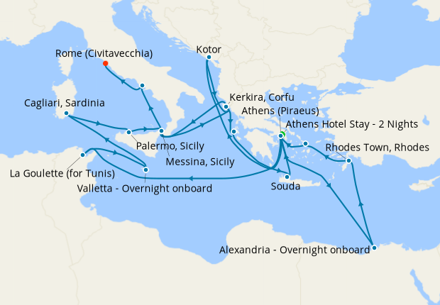 Cruise Itinerary Map