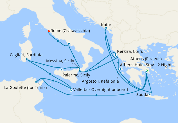 Cruise Itinerary Map