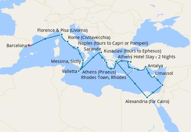 Cruise Itinerary Map