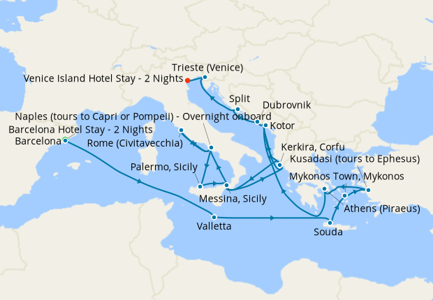 Cruise Itinerary Map
