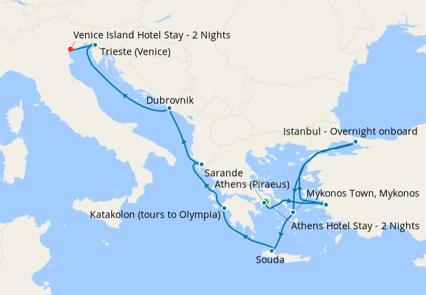 Cruise Itinerary Map