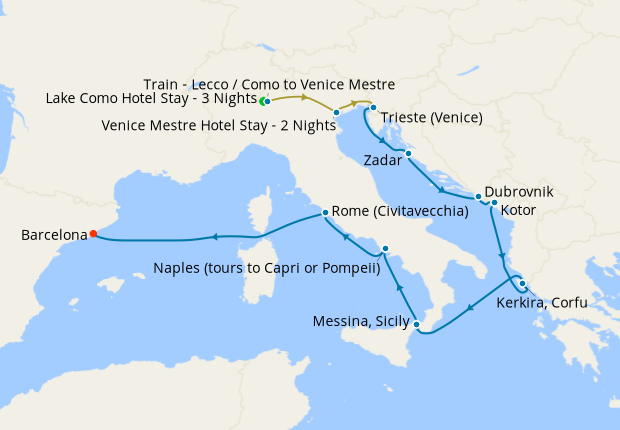 Cruise Itinerary Map