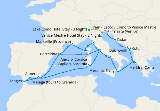 Cruise Itinerary Map