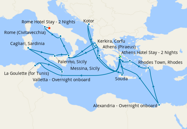 Cruise Itinerary Map