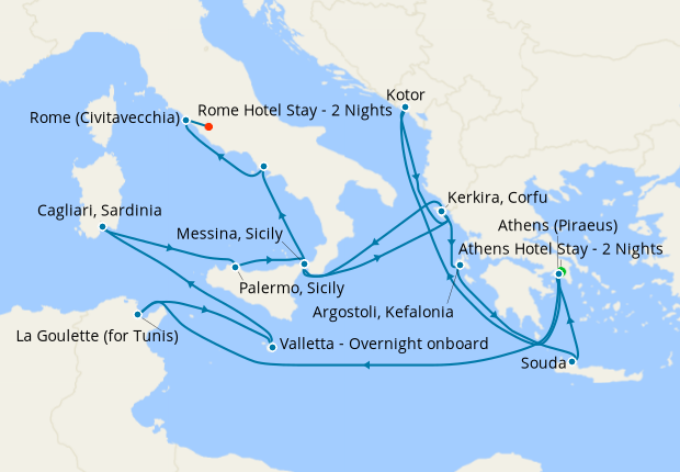 Cruise Itinerary Map