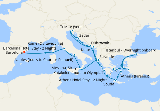 Cruise Itinerary Map