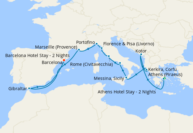 Cruise Itinerary Map