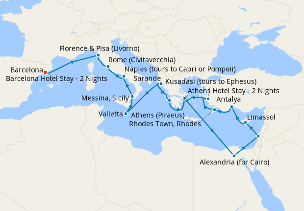 Cruise Itinerary Map