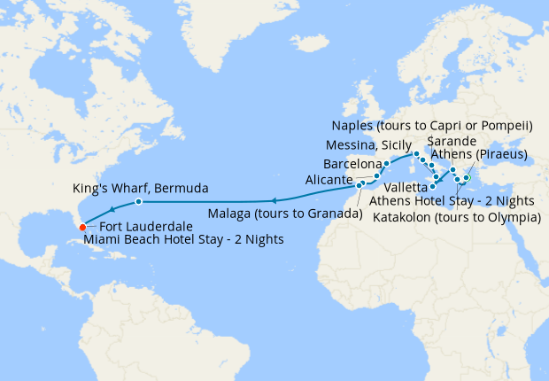 Cruise Itinerary Map