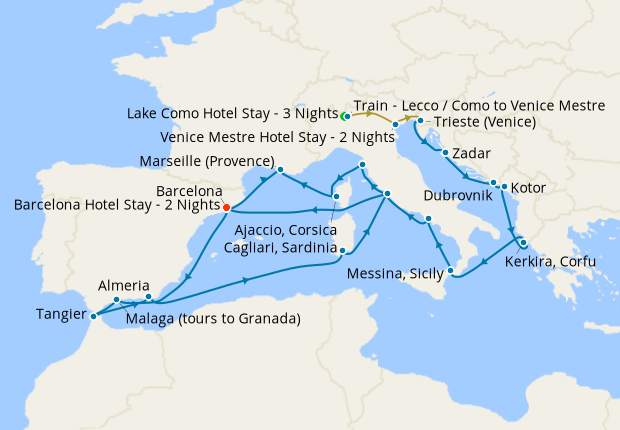 Cruise Itinerary Map