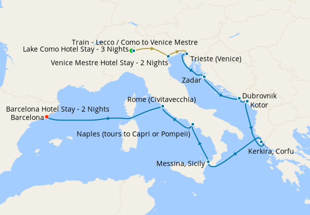 Cruise Itinerary Map