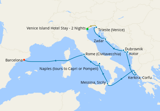 Cruise Itinerary Map