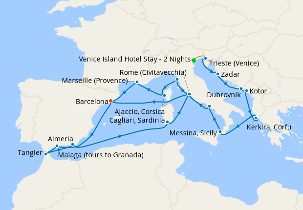 Cruise Itinerary Map