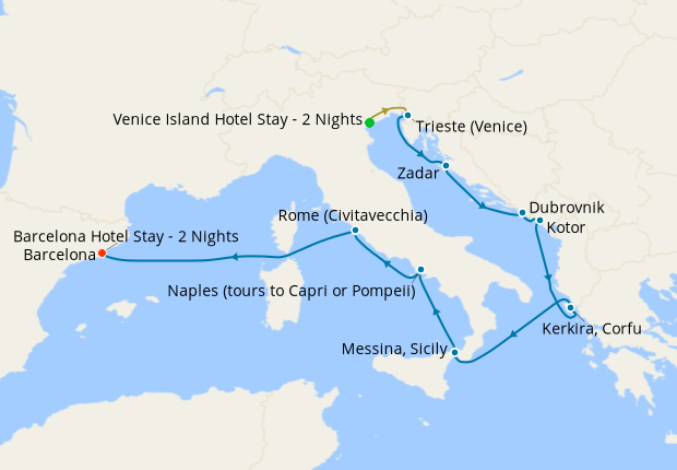 Cruise Itinerary Map
