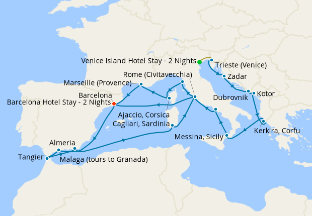 Cruise Itinerary Map