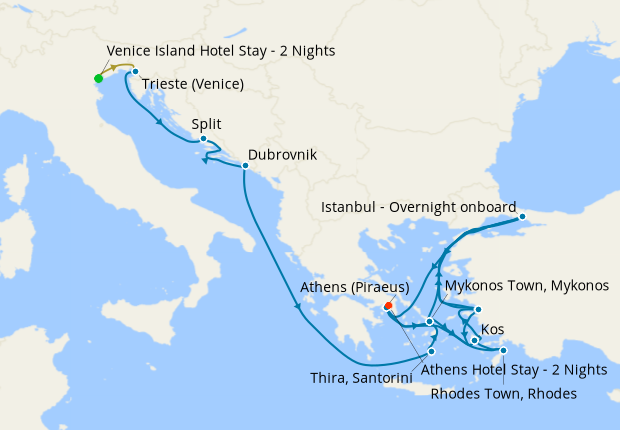 Cruise Itinerary Map