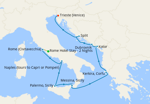 Cruise Itinerary Map