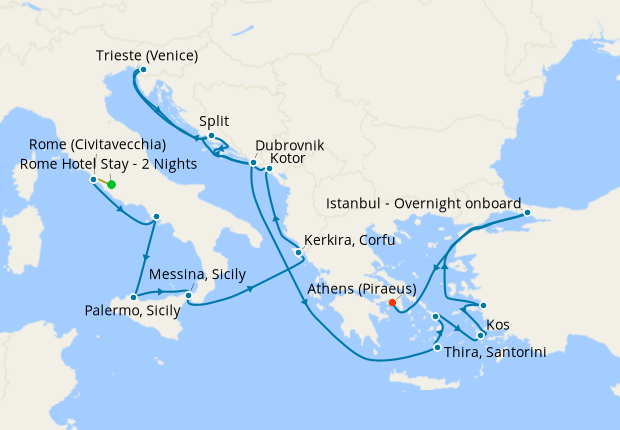 Cruise Itinerary Map
